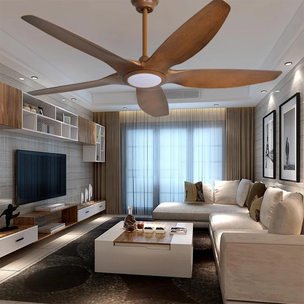 Роскошные скандинавские потолочные вентиляторы 64 дюйма 5 лезвий деревянный