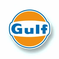 personality gulf logo colorful car stickers and decorative bumper laptop refrigerator wall waterproof decal kk material 1312cm