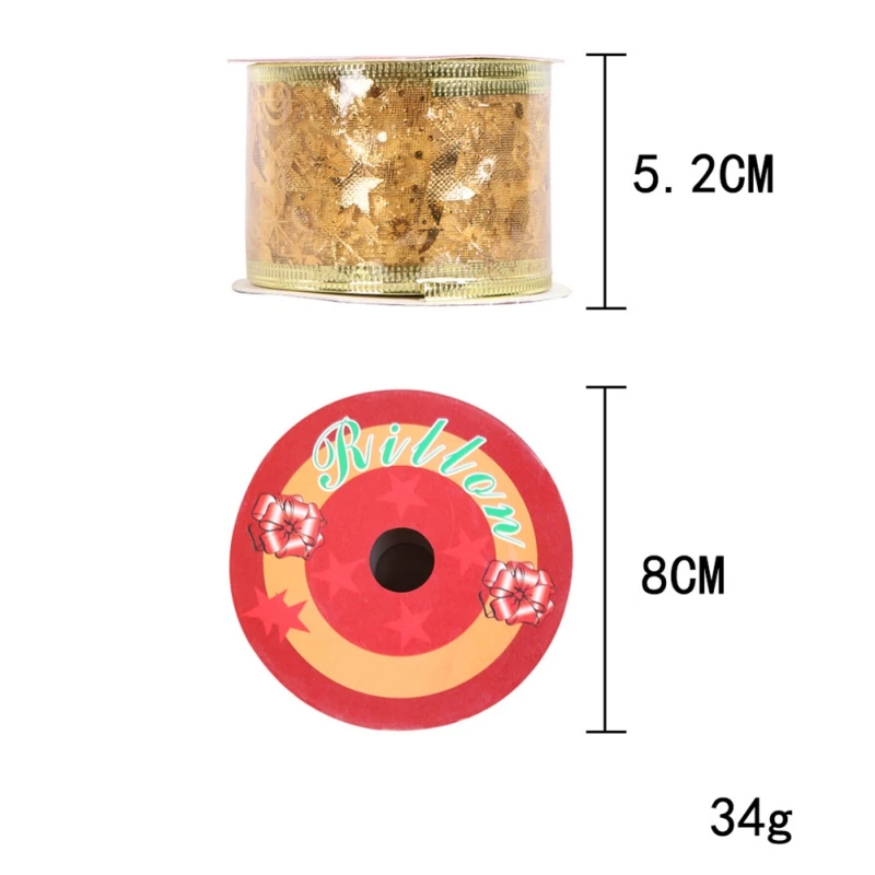 9m Christmas Tree Decoration Gift Wrapping Ribbon Bronzing Musical Notes DIY Xmas Party Decor | Дом и сад