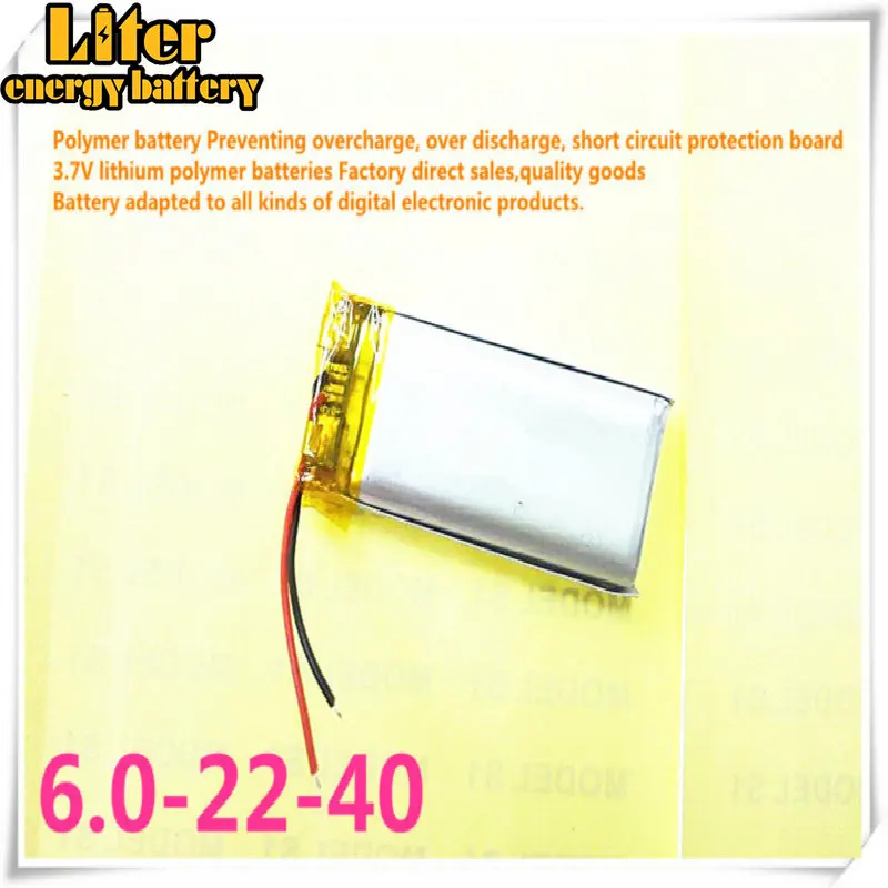 

(10pieces/lot)3.7V 602240 470mah lithium-ion polymer battery quality goods of CE FCC ROHS certification authority
