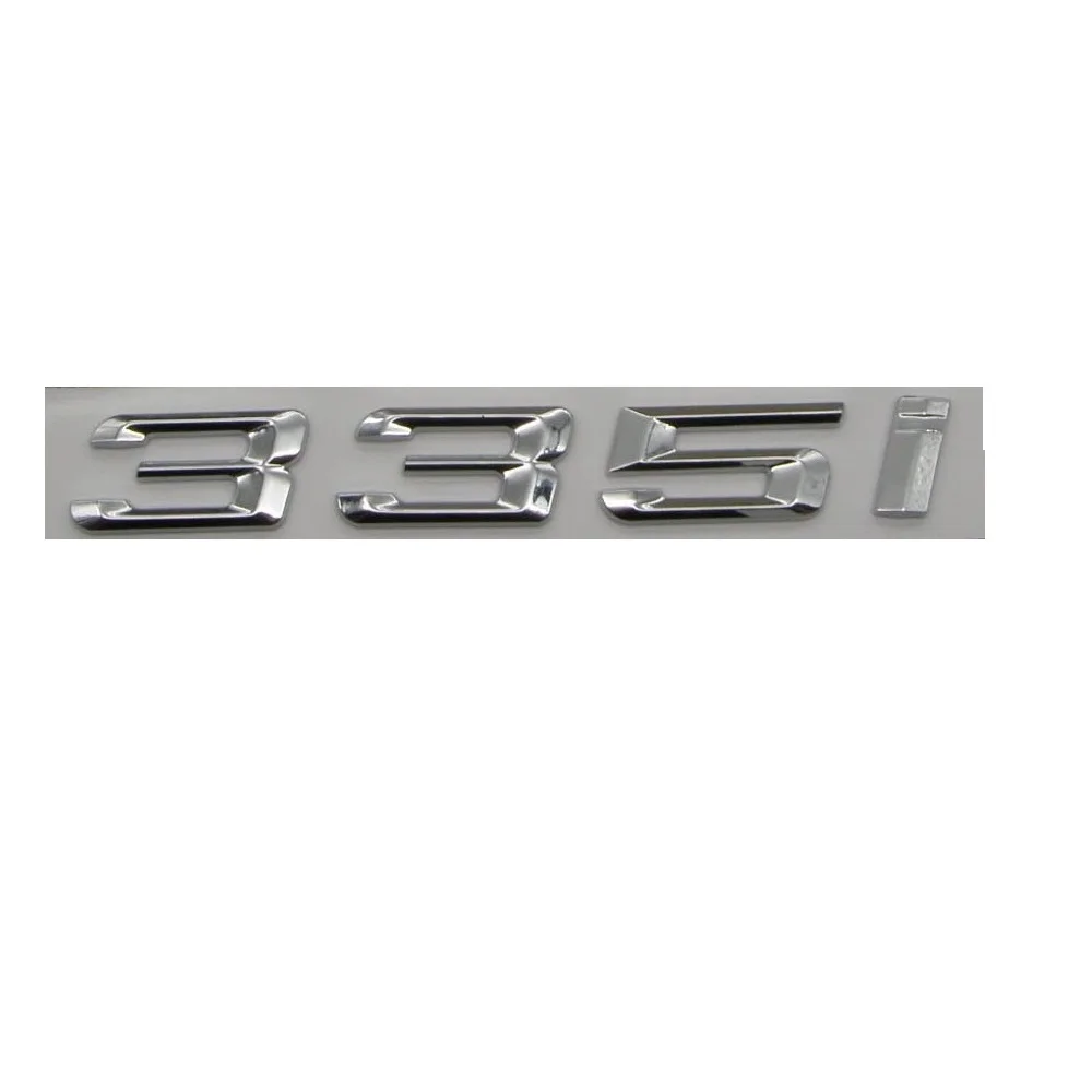 

Chrome Shiny Silver ABS Number Letters Word Car Trunk Badge Emblem Letter Decal Sticker for BMW 3 Series 335i