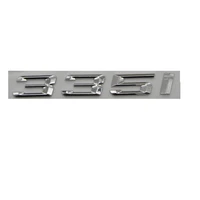 chrome shiny silver abs number letters word car trunk badge emblem letter decal sticker for bmw 3 series 335i