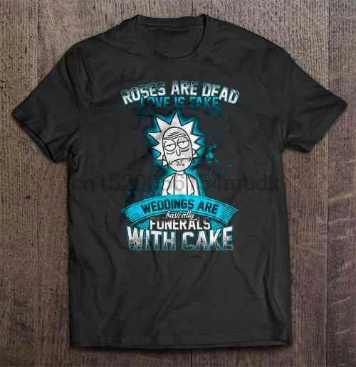 Мужская футболка розы мертвые любовь Поддельные свадьбы в основном Funerals с