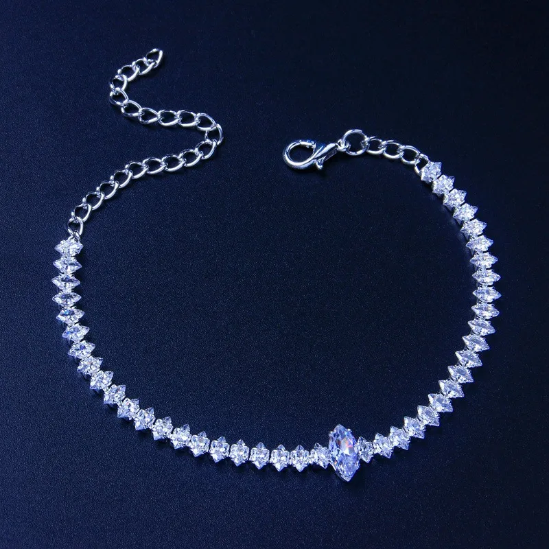 

Fashion Jewelry Crystal Bracelet For Women Simple Tennis Tennis Bracelet Bangle CZ Wedding Bridesmaid Gift