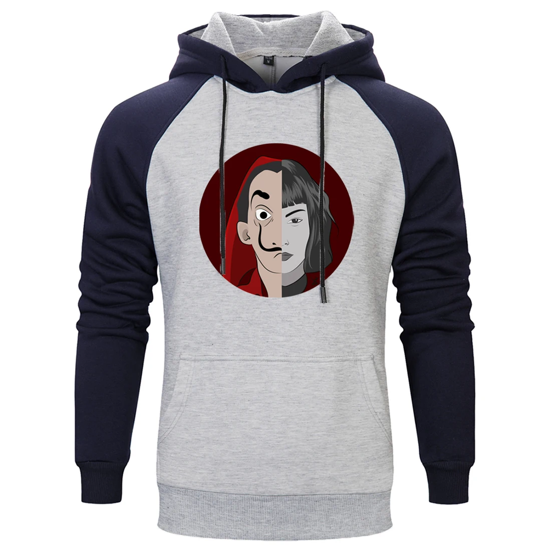 

Мужская толстовка реглан La casa de papel, Повседневная модная толстовка, толстовка, стандартные пуловеры, топы, Новое поступление, Moletom Masculino