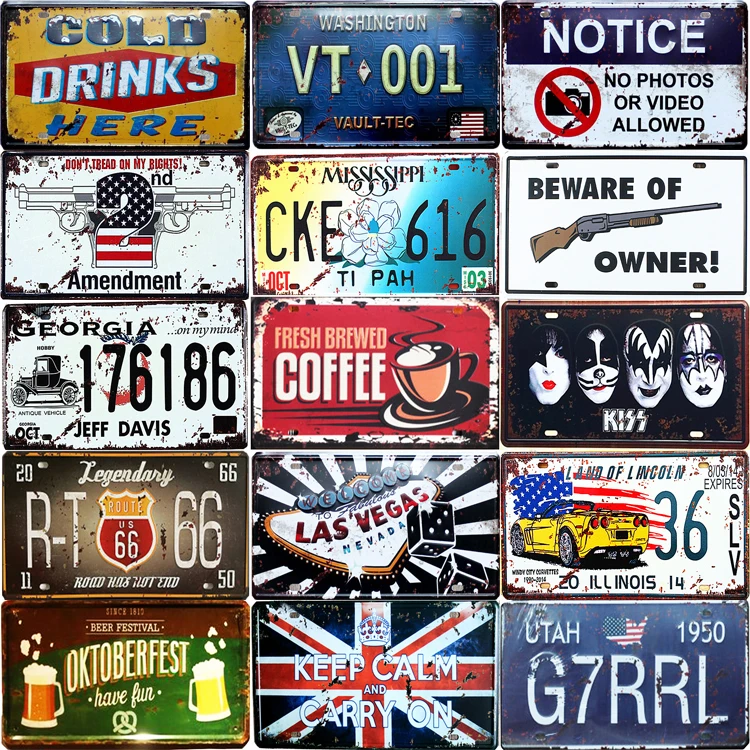 15*30 см знак номерного знака декор для паба холодное питье здесь оловянный декора