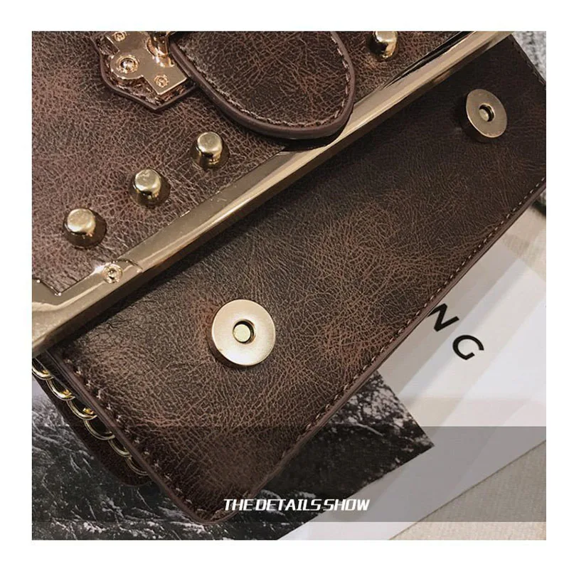 

Mini Rivet PU Leather Crossbody Bags For Women Designer Shoulder Messenger Bag Female Travel Handbags ladies hand bolsa feminina