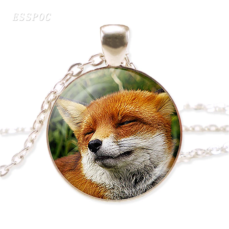 Жираф лиса изображение зебры кулон природа дикий ожерелье с животными ювелирные