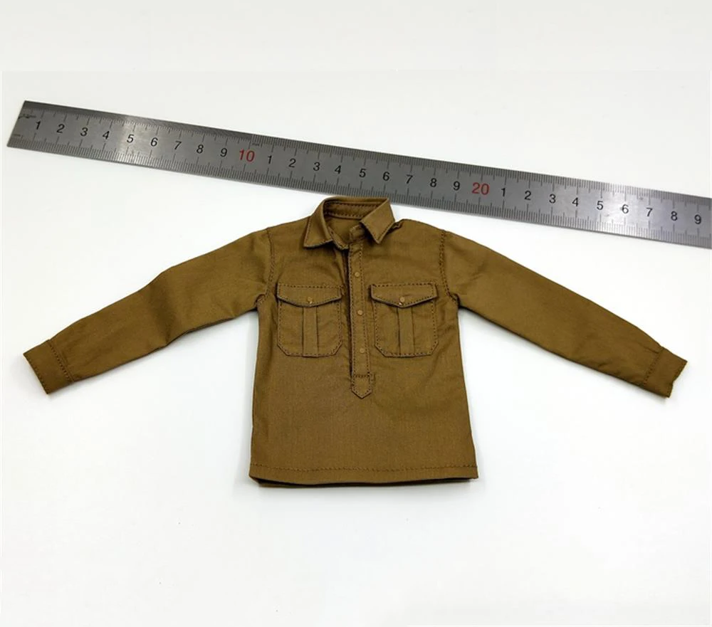 

New Arrival 1/6th GM647 M32 Black Etiquette Guard of Honor Brown Combat War Shirt Tops For 12inch Body Doll Collectable