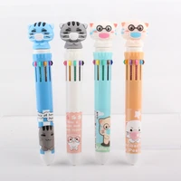 30 pcslot creative mask cat 10 colors ballpoint pen cute press ball pens school office writing supplies stationery gift