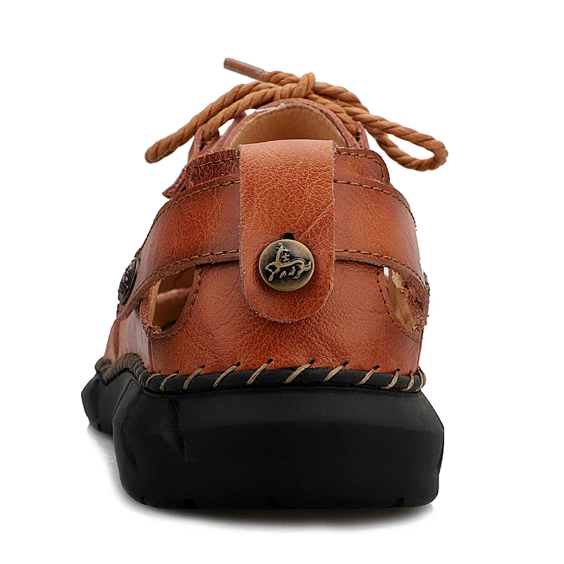 

Summer Sandals Men Leather Daily Men Loafers Over Size Big 38 50 Misalwa Casual Man Flats Handmade Male Moccasins Dropshipping