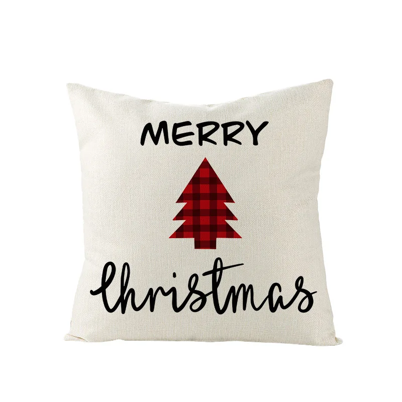 1 шт. 43*43 см рождественские подарки хлопковая льняная наволочка с цветочным