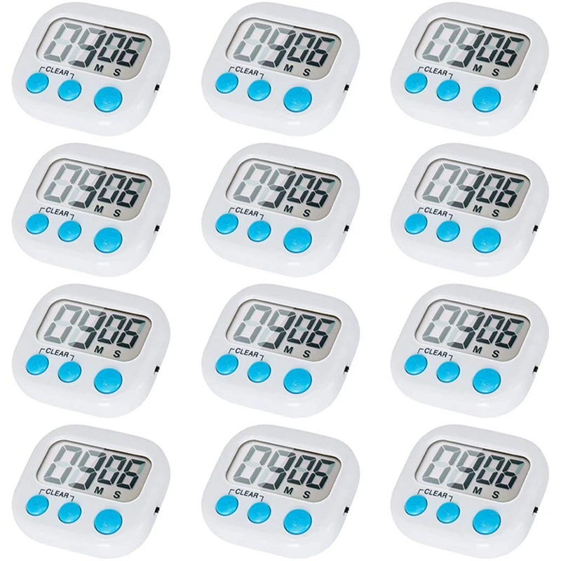 12 упаковок цифровой кухонный таймер для приготовления пищи класс маленький