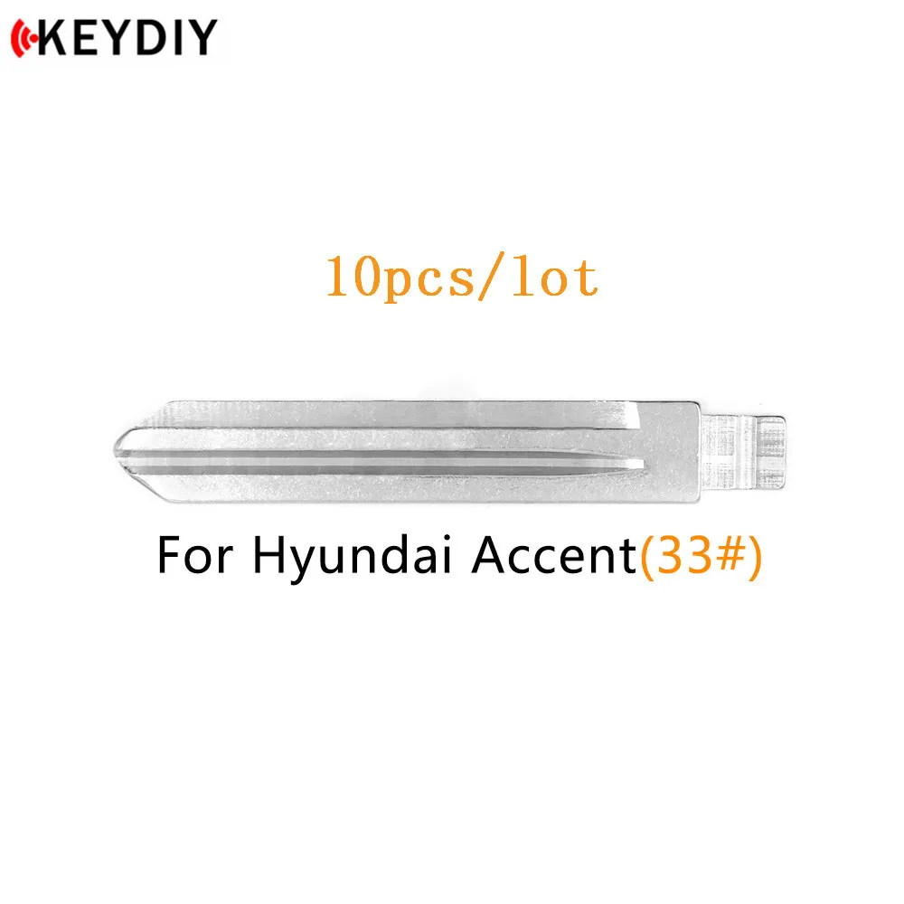KEYDIY 10pcs/lot Metal Blank Uncut Flip KD Remote Key Blade Type NO.33 for Hyundai NF HY1516 VVDI/JMD 33# | Автомобили и