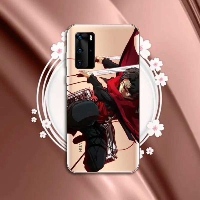 

Attack on Titan hot anime Phone Case Transparent for Huawei P20 P30 P40 honor 8 10i P smart 2019 Samsung A71 A21S S10 20 plus
