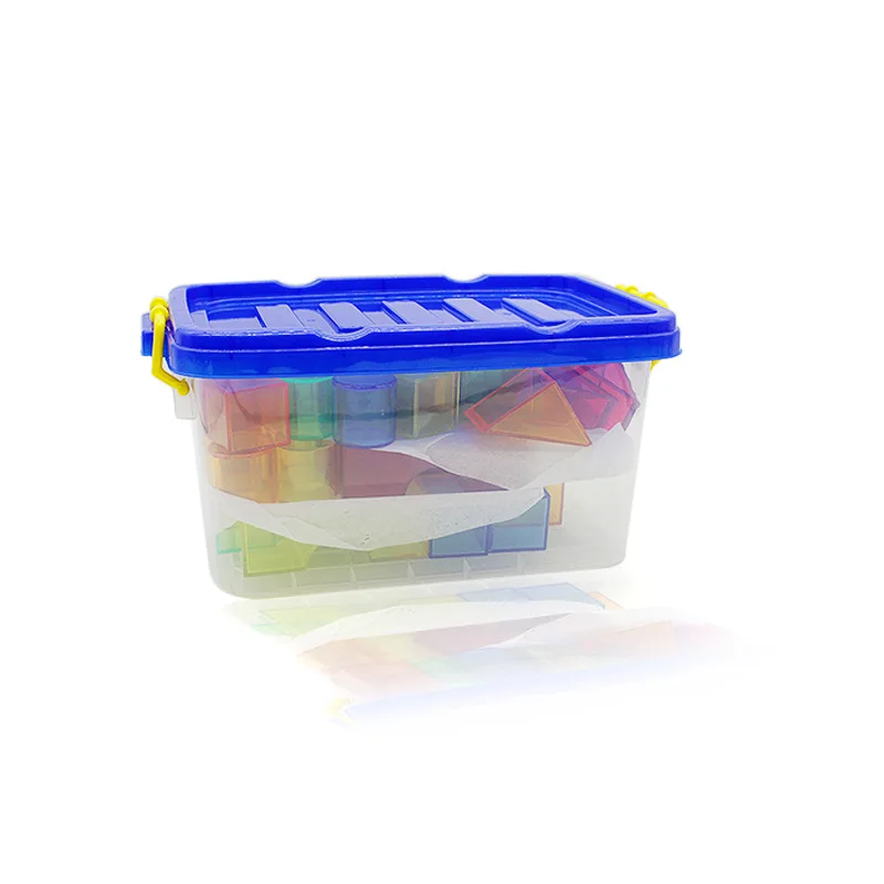 

New 50pcs Color Plastic Transparent 3D Geometric Solids Teaching Visual Aids for Children Aged 3-6 Years Early Educational