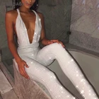 Женский комбинезон RLMABABY, летние облегающие комбинезоны с глубоким V-образным вырезом и открытой спиной, без рукавов