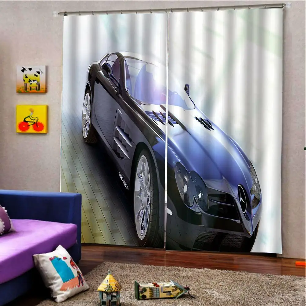 Суперспортивная Автомобильная занавеска с цифровым принтом фото на заказ для