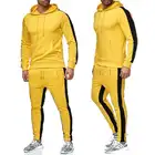 Весна-Осень 2021, мужской свободный спортивный костюм с прострочкой, классическая спортивная одежда, свитер с капюшоном