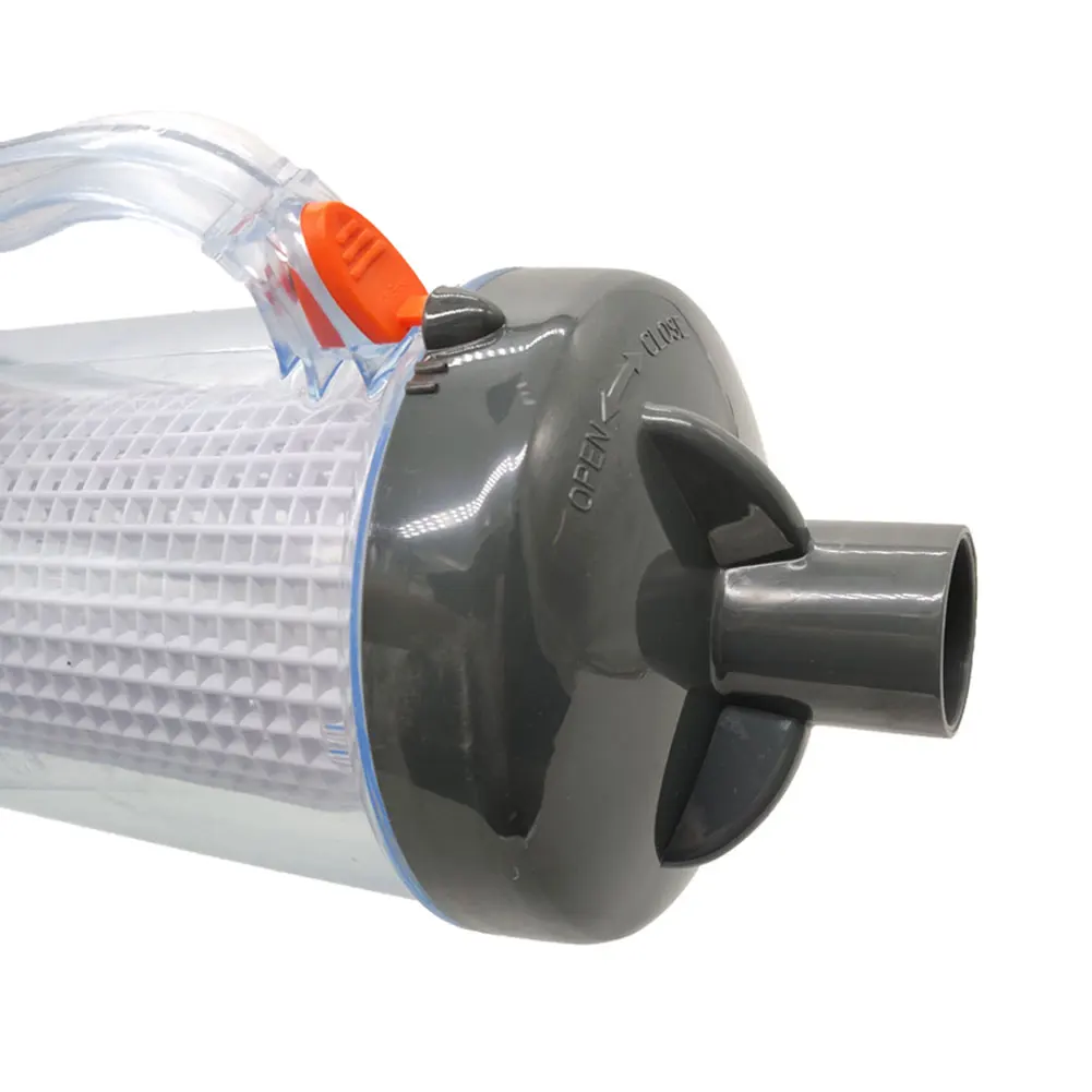 

Aquarium Trap Vacuum Cleaner Clear Basket Automatic Swimming Pool Leaf Filter Detachable With Handle Mesh Suction Pot Net
