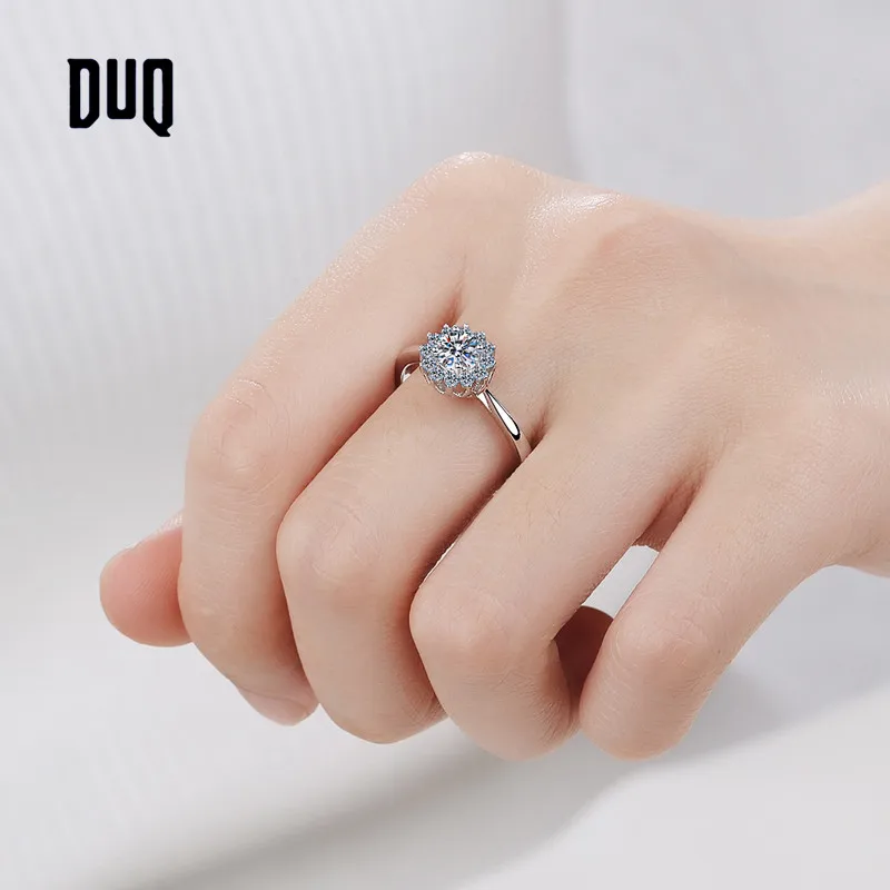 Категории 925 Серебряное обручальное кольцо 0.5ct Муассанит бриллиантами