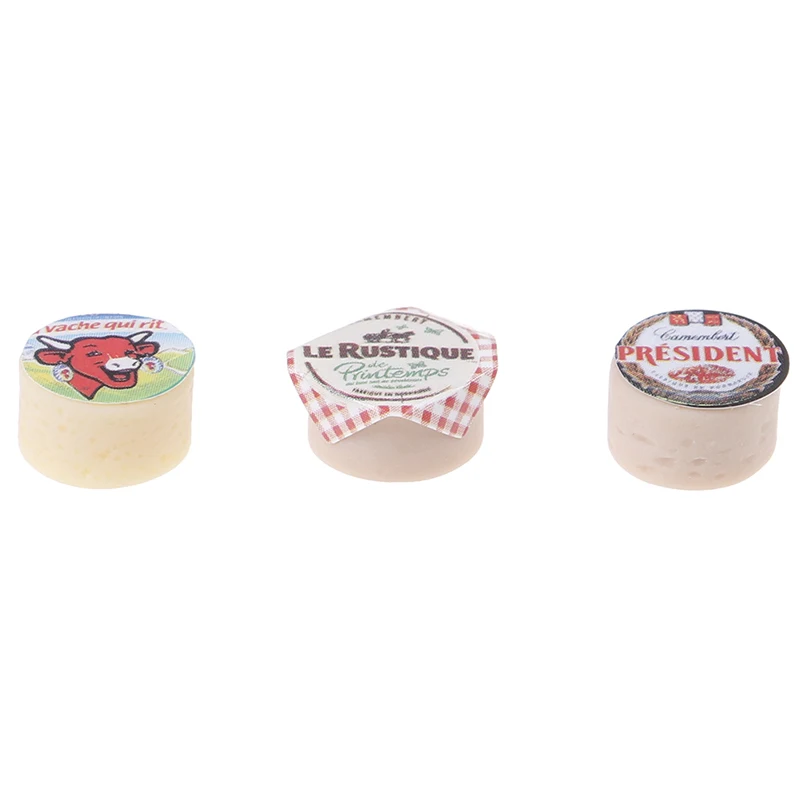 

For 1/12 Scale Dollhouse Miniature Kitchen Food Living Room Decoration Children Kids Toys Kids Gift 3Pcs Simulation Mini Cheeses