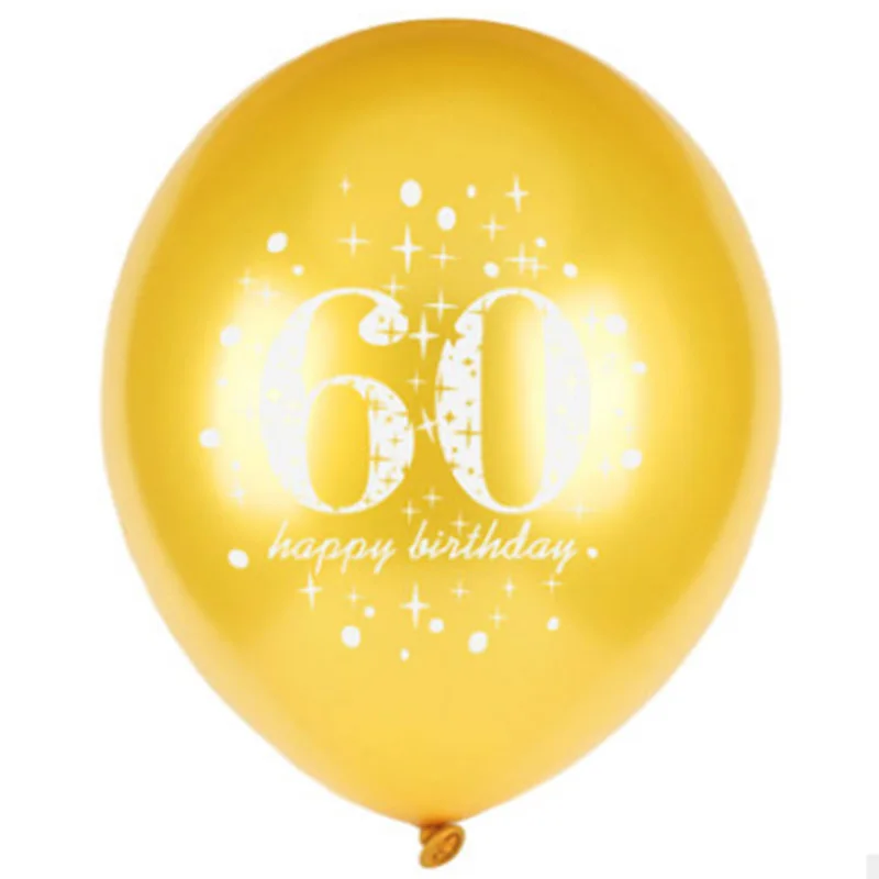 Gold 60 Birthday 21 30 40 50 лет воздушные шары на день рождения Гелиевый шар украшение на день рождения взрослый прозрачный воздушный шар латексный шар P1XZ629 - Цвет: Gold 60 Birthday
