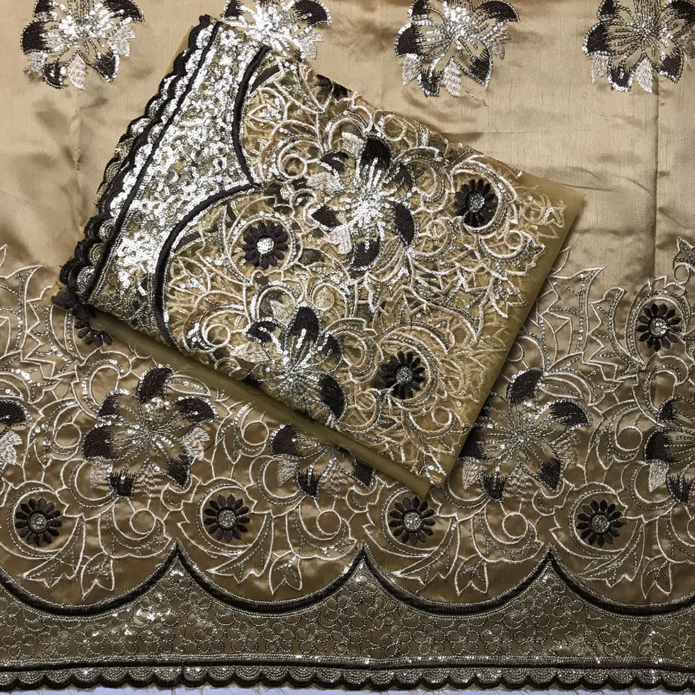 Комплект для рукоделия кружевная ткань в африканском стиле с блестками шелковая
