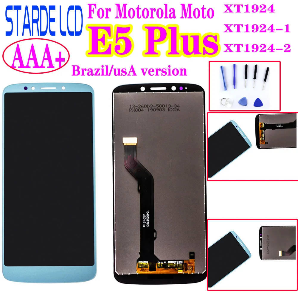 ЖК дисплей с сенсорным экраном и дигитайзером рамкой pantalla для Motorola Moto E5 Plus