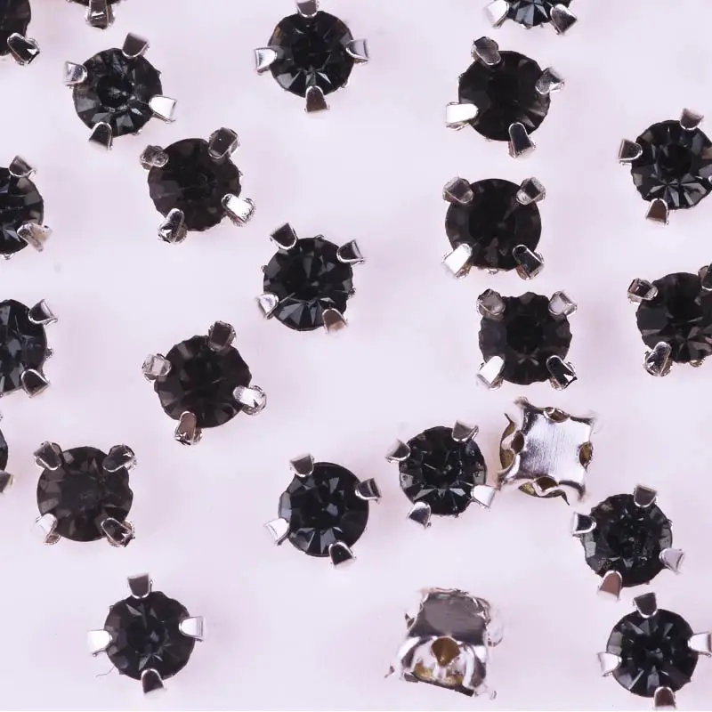 Хрустальные стразы пришитые бусины в форме когтей для одежды платья прозрачное