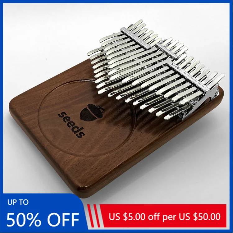 

Seeds 34 Keys Pisces Kalimba 20 key Beginner Black walnut Acacia Musical instrument Keyboard Xylophone Double-layer Thumb piano