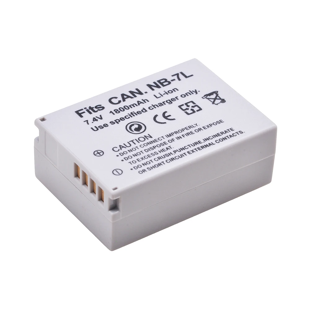 2 × 1800 мА/ч NB-7L NB7L NB 7L Батарея Akku емкостью зум-объектив для Canon PowerShot G10 G11 G12 SX30IS