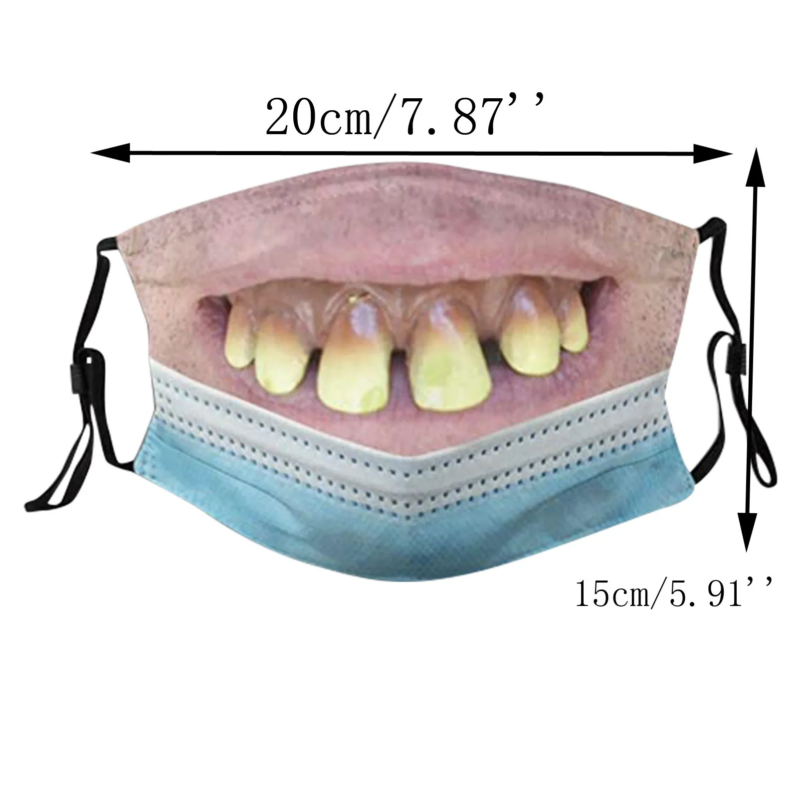 

Headband mascarillas Adult Men And Women Wacky Printing Protective Mask 5PC Mask +10PC Filter Breathable mask #