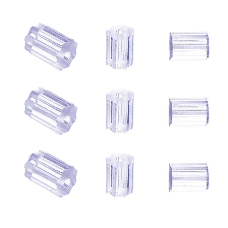 100Pcs 3mm Transparent Plastic Earring Backs Plug Settings Base Ear Studs Back Jewelry Accessories Supplies | Украшения и