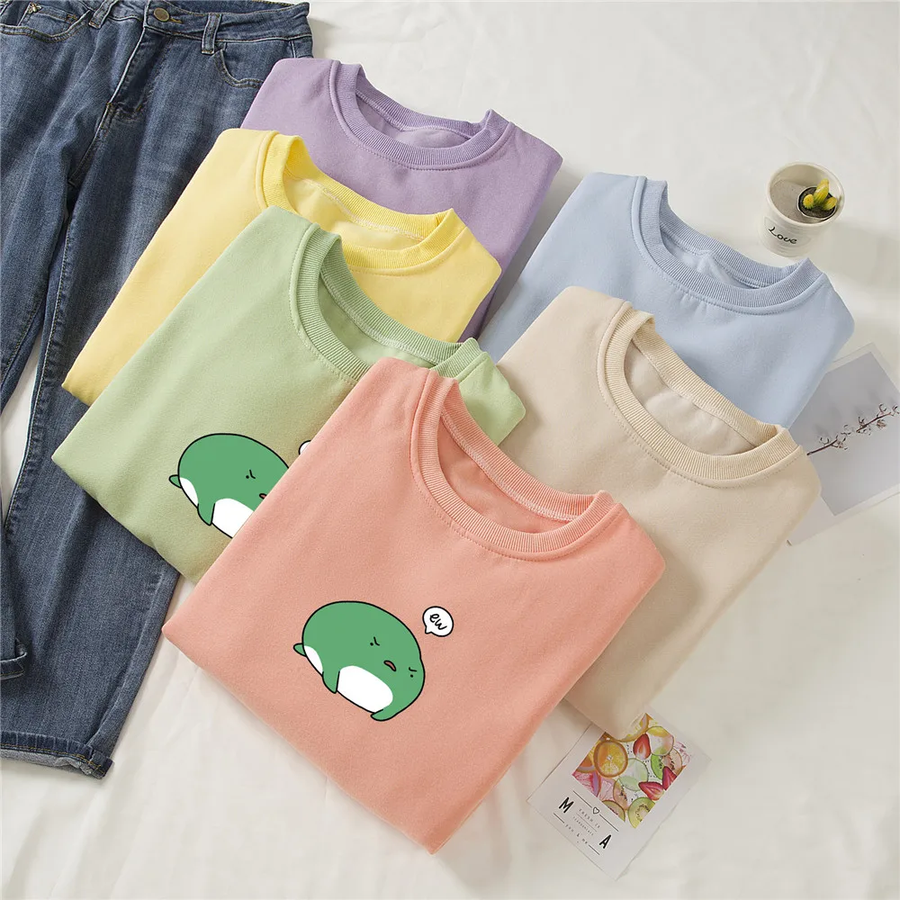 Cute Girls Sweetshirts Crewneck Oversized Hoodie Cartoon Women Winter Harajuku Sweatshirt Cute Harajuku Kawaii Cotton Hoodies