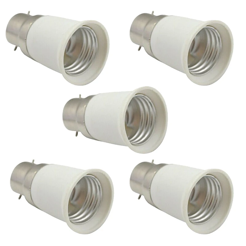 

Pack of 5 Bulb Base Socket Converter Adaptor (B22 to E27)