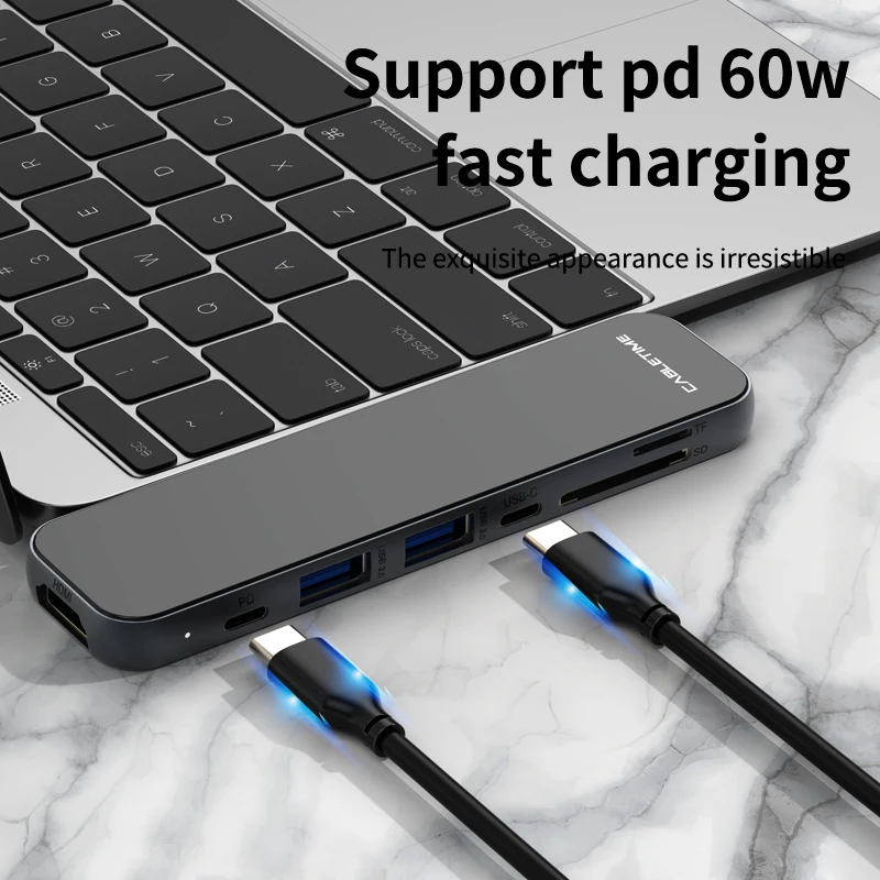 USB Type-C к 3 0 HDMI 4K мульти-хаб SD кардридер PD адаптер для ПК Macbook Pro Air C312 | Компьютеры и