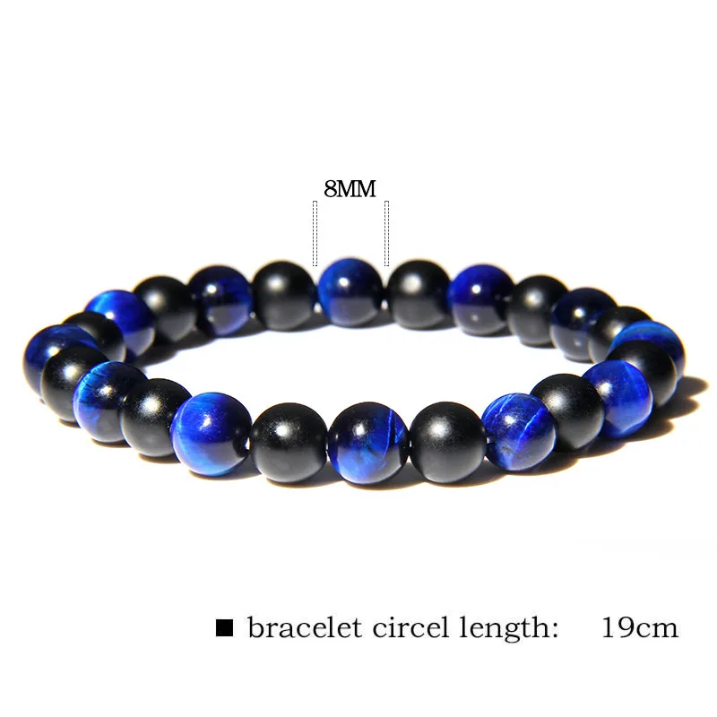 

Natural Obsidian Tiger Eye Beads Bracelets Men Fashion Beaded Bracelets for Women Charm Jewelry Pulseira oeil du tigre Bijoux