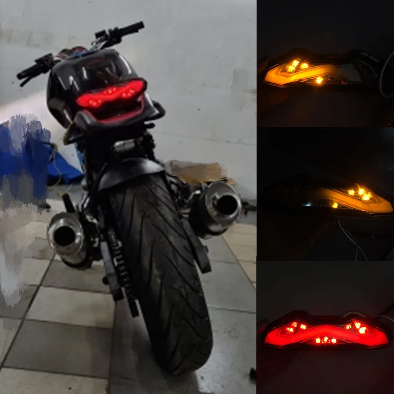 

Modified Motorcycle fz09 mt09 taillamp led rear tail lamp tailight with turn signal brake lamp for yamaha mt09 fJ09 2014-2016