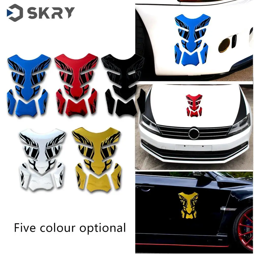 

For Honda Yamaha Tankpad Sticker Fishbone 3D Tank pad Stickers Oil Gas Protector Cover Decoration Flame Motorcycle Accessories