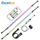 Интерфейсы SATA питания RGB светильник ная лента ws2812b ПК чехол свет RF пульт дистанционного управления для ПК ASUS Aura SYNCMSI Mystic светильник Sync