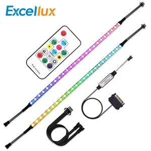 Интерфейсы SATA питания RGB светильник ная лента ws2812b ПК чехол свет RF пульт дистанционного управления для ПК ASUS Aura SYNCMSI Mystic светильник Sync