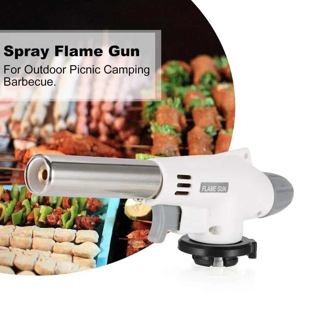 Wind Fully Automatic Electronic Flame Gun Butane Burners Gas Adapter Torch Hiking Camping Equipment Tool Welding Gas Torch