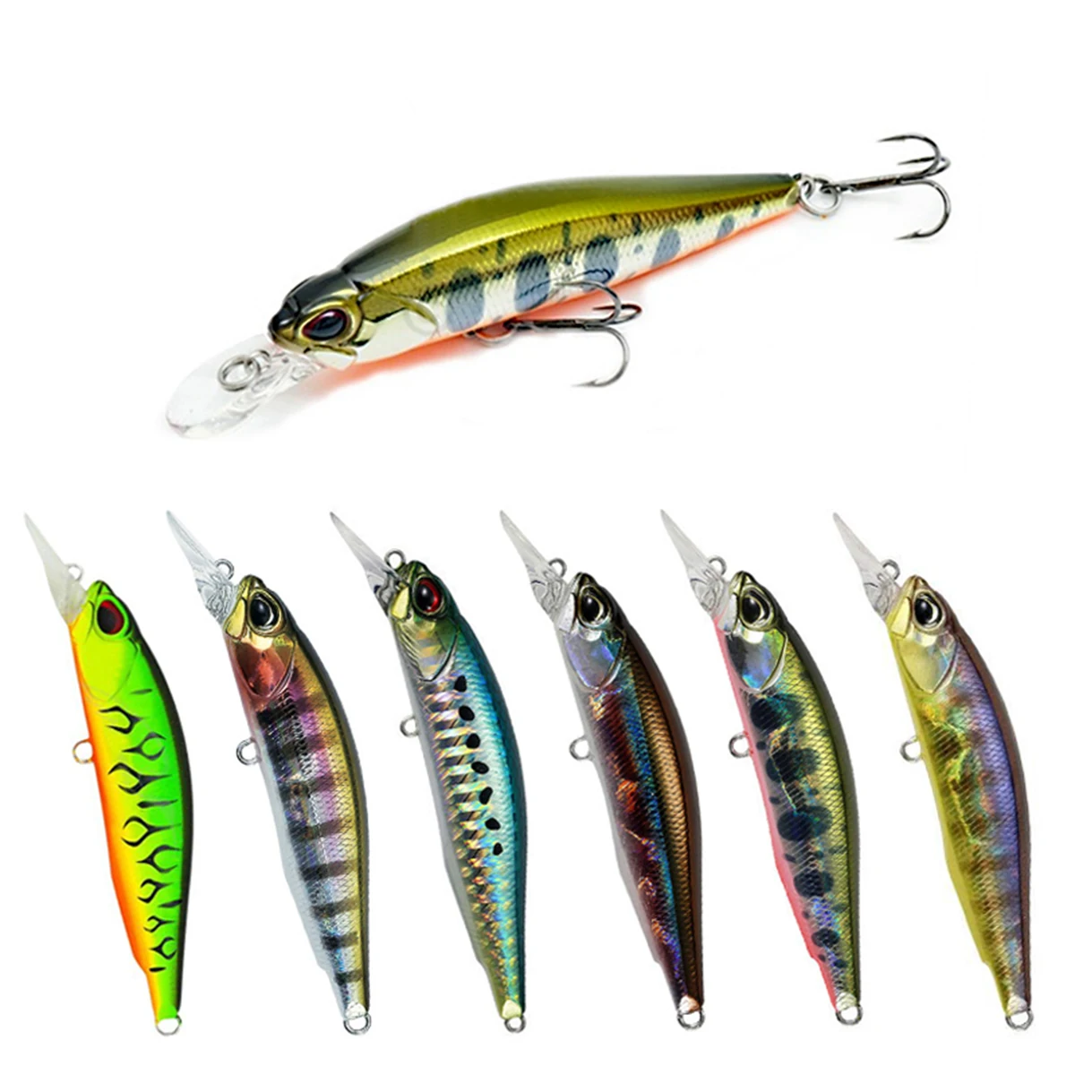 

6.3cm 5g Fishing Lure Minnow Wobbler Rozante 63SP Suspending Trolling Jerkbait Swimbait Artificial Bait Fresh Water Bass Bait