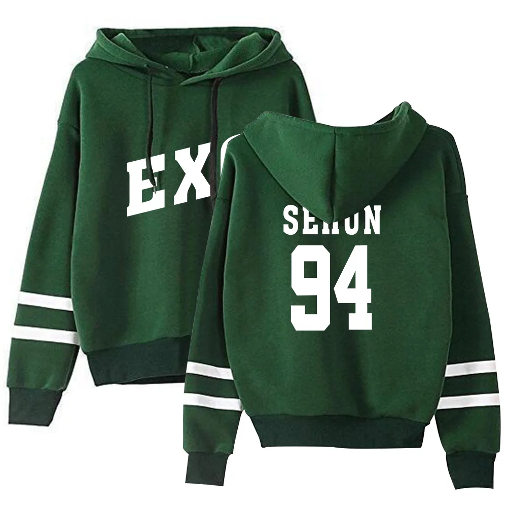 Kpop EXO толстовки женские Harajuku Повседневный Спортивный костюм Свободная Толстовка
