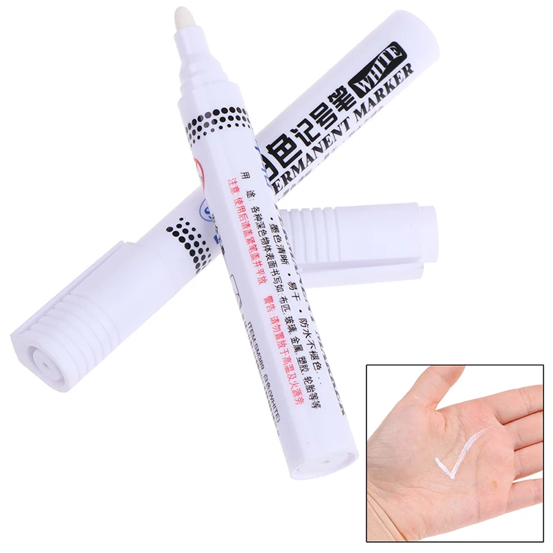 

5pcs SM389 White Marker Pen Permanent For Metal Metallic Pen Craftwork Supplies