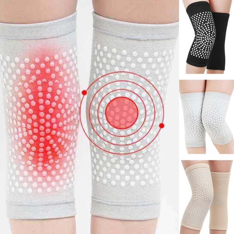 1 пара Самонагревающиеся магнитные терапевтические наколенники рукав снятие