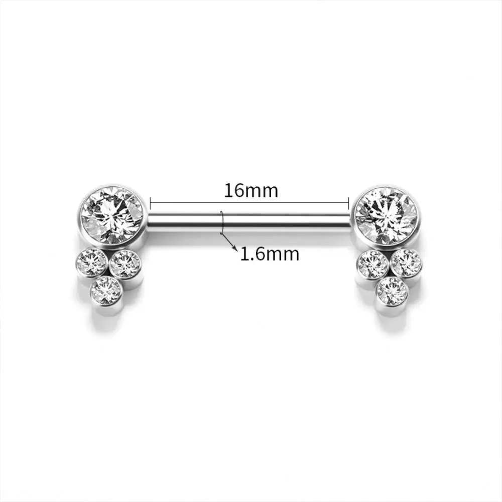 

100pcs Wholesale 14G Crystal Nipple Barbell Piercing Ring Mamilo Shield Nail Gems Nipple Bar Stud Breast Piercing Body Jewelry