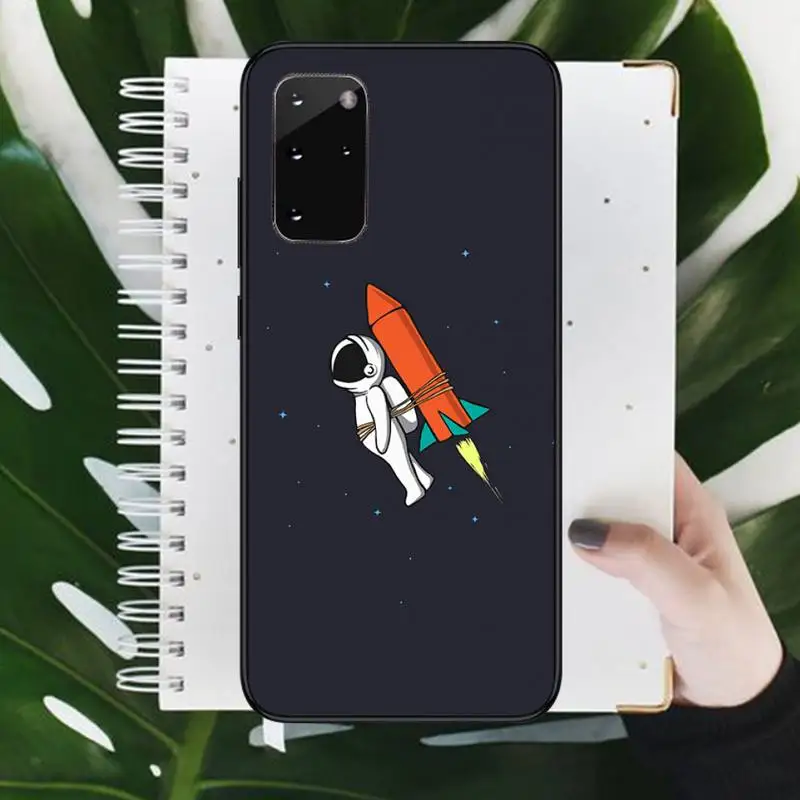 

Cute cartoon astronaut space Phone Cases For Samsung galaxy S 9 10 20 A 10 21 30 31 40 50 51 71 s note 20 j 4 2018 plus