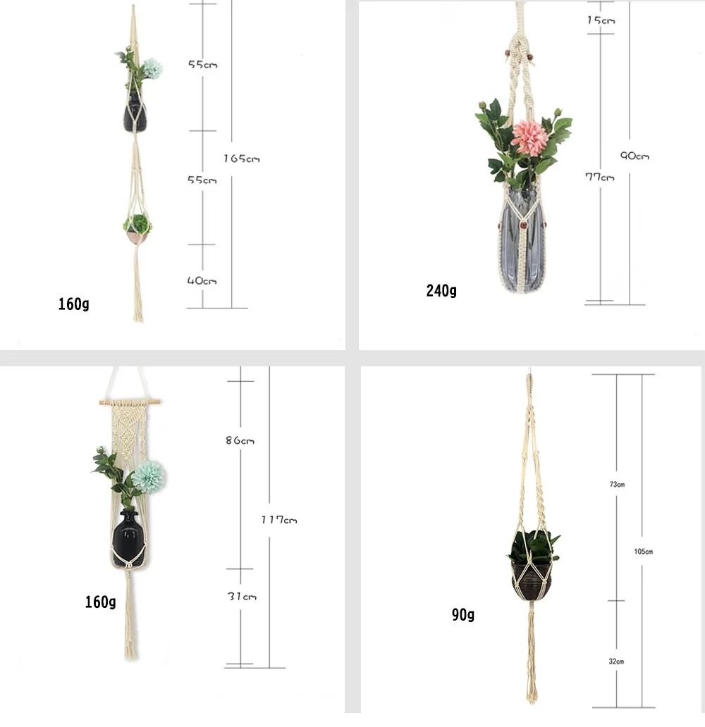 4 шт./компл. Макраме Тканые настенные Висячие богемные домашний геометрический